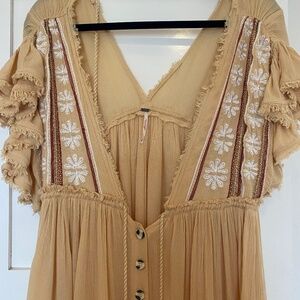 Free people embroidered dress xs